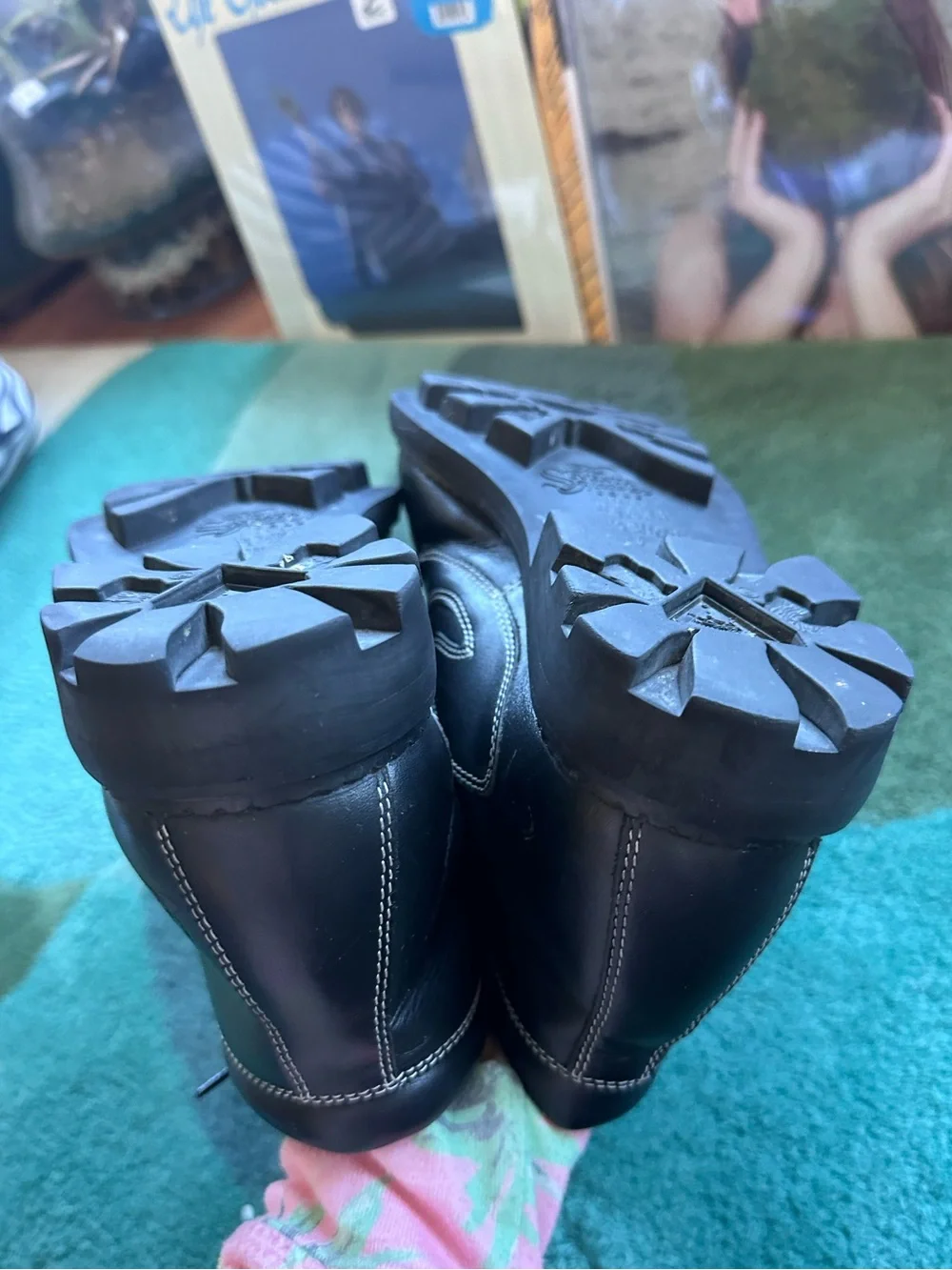 Fluevog VINTAGE EXCELLENT Angels Supervog black swirl ankle boot -W8.5/M7 - Picture 15 of 16